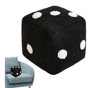 Furry Dice - Dadi in peluche, cuscino in peluche con dadi di gioco, decorazione per divano auto, dadi in pelliccia per imbottitura, decorazioni per dadi in pelliccia, Nero , Se référer au descriptif,
