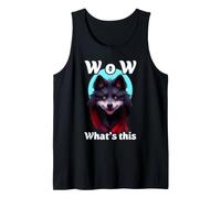 Furry Fandom Wolf Fan Fursona Funny Reaction Wow Cos'è Questo Canotta