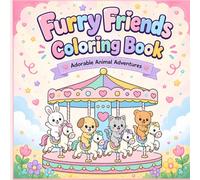 Furry friends coloring book: Adorable animal adventures