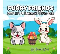 Furry Friends: Simple & Cute Animal Coloring Book