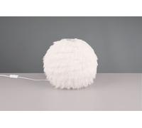 FURRY LAMPADA DA TAVOLO EFFETTO PIUMA BIANCA D. 30CM 1 LUCE ATTCCO E14