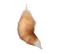 Furry Tail Keychain Therian Tail Keychain, Fox Tail Keychain, Wolf - Chiave a coda di volpe - Portachiavi in pelliccia sintetica per chiavi o borse, a, Taglia Unica
