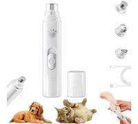 Furrybasics Paw Trimmer, Rechargeable Electric Quiet Dogs & Cats Nail Grinder, Easy to Clean, Prevents Accidental Nicks (White,1 Pcs)