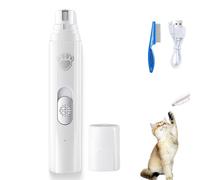 Furrybasics Silent Paw Pro, Rechargeable Electric Quiet Dog Nail Grinder, Furrybasics Paw Trimmer, Low-Noise Rechargeable Pet Shaver for Cats & Dogs (White)