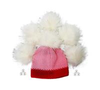 Furryvalley Pompon in pelliccia sintetica, 6 pezzi, palline soffici per fai da te, per cappelli, scarpe, sciarpe, con chiusura a scatto, cappello da equitazione, accessori in seta, 15,2 cm, extra