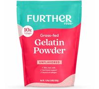 Further Food Gelatina | Allevata con erba, allevata al pascolo, non OGM | Non aromatizzata, eccellente fonte di collagene | Gelatina di manzo pura in polvere (grande - 90 porzioni - 899,8 g)