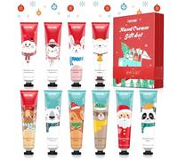 FURTIME Crema Mani Set, 10 Pezzi Crema Mani Regalo Natale, Riparatrice per Donne e Uomini - Assorbimento Rapido, Idratazione Immediata, Nutre Mani e Piedi Secchi e Screpolati