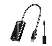 Furtryvl Adattatore USB C femmina a maschio, convertitore portatile ad alta velocità USB 3.1 tipo C, elettronica leggera, connettore per telefono cellulare per TV, proiettore, monitor