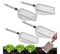 Furtryvl Setaccio per compost, pala da giardino, strumento efficiente, in acciaio inox, per prato, spiaggia, invaso, roccia, sabbia, all'aperto