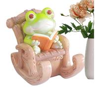 Furtryvl Supporto per telefono da scrivania, sedia a dondolo per smartphone, supporto per tablet a forma di rana, supporto per cellulare in resina per smartphone e tablet