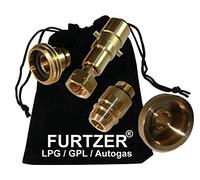 Furtzer LPG GPL Autogas Tankadapter Acme/Dish/EURONOZZLE/BAJONETT Gasflaschen Propangas Lang Adapter mit Stoffbeutel by