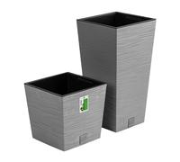 FURU SQUARE DFS300 + DFS300L vaso da fiori in cemento di Prosperplast