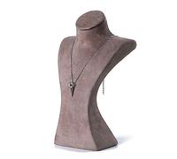 FURUIM2024M Espositore per collane e ciondoli, espositore in velluto per gioielli, busto, manichino per collane, per negozi al dettaglio e fiere, appendiabiti per gioielli (piccolo)