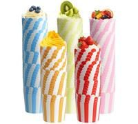 Furuising 160 Pezzi Pirottini per Confetti, Pirottini per Muffin Carta Grandi Rigidi(Rosa, Blu, Verde, Rosso, Giallo), Pirottino Muffin Carta Colorati per Cupcake al Forno per Matrimonio Compleanno