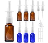 Furuising 6 Pezzi Flaconi Spray Nasale, 20ml Spruzzatori Nasali Vuoti, Riutilizzabile Vetro Mini Fine Nebulizzatore Spray Nasale per Acqua Salina olio essenziale