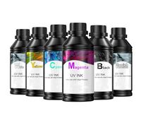 Furvveerr Inchiostro per UV A3L805/A4L805/A4 Stampante multifunzione Stampante a getto d'inchiostro,500ml Bottiglia d'inchiostro totale 6 bottiglie,CMYKWV,Con Vernice