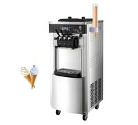 Furvveerr Macchina Del Gelato Commerciale YKF-8228H Macchina Verticale per Gelato Morbido,2200W,Uscita 20-28L/H,220V,3 Gusti,Macchina per Il Gelato Con Guscio Del Tubo D'uovo