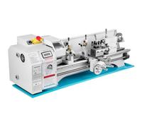 Furvveerr Tornio per Metalli Mini Tornio in Metallo 220mmx750mm Tornio per Metallo 1100W Tornio Motore Brushless LED a Velocità Variabile Tornio per Metalli per Filettatura/Tornitura/Foratura