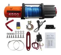 Furvveerr Winch Verricello Elettrico Paranco Elettrico 4500 LBS/2041 KG,12 V, IP67 Impermeabile, Corda in Nylon Senza Fili + Maniglia, Doppio Utilizzo,Compatibile per RV/Off-Road Vehicle/Camper Van