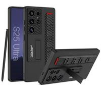Furwabo Funda para Samsung Galaxy S25 Ultra con Correa de Mano Elástica y Soporte Ajustable, Soporte de Pulsera Antideslizante Ultrafino a Prueba de Golpes Carcasa para Samsung S25 Ultra (Nero)