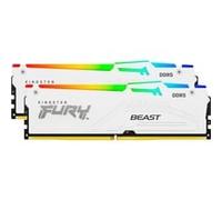 Memoria Kingston Technology FURY Beast 64GB 6000MT/s DDR5 CL30 DIMM (Kit of 2) White RGB EXPO [KF560C30BWEAK2-64]