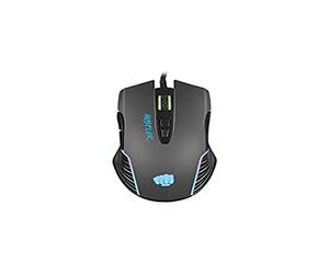 FURY Hunter 2.0 - Mouse da gioco USB, 6400 dpi, 6 pulsanti, ottico, retroilluminato, leggero, con software, colore nero