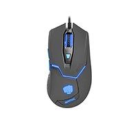 FURY Hustler - Mouse da gioco USB, 6400 dpi, 7 pulsanti, ottico, retroilluminazione RGB, leggero, con memoria, colore nero