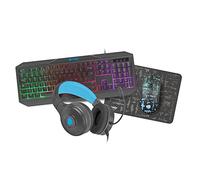 Fury Nfu-1693 Gaming Keyboard And Mouse And Headphone Nero Spanish QWERTY