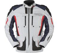 Furygan Brevent 3in1 Giacca tessile moto, Grigio chiaro/blu/rosso, Taglia M