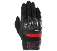 Furygan Guanti Moto Galax Evo - Estivi, Leggeri, Palmo in pelle ventilata, Touch Nero/Rosso 3XL