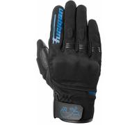 Furygan Guanti moto JET D3O EVO, palmo 100% pelle, estivi traspiranti, touchscreen – Nero/Blu XL