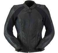 Furygan Livia Giacca in pelle da moto da donna, nero, Taglia L