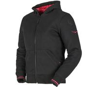 Furygan Luxio Evo Felpa con cappuccio zip da donna, nero/rosa, Taglia XXL