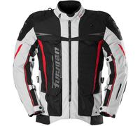 Furygan Montroc 3in1+ Kevlar Primaloft Giacca tessile da moto, nero-bianco-rosso, taglia S per maschi