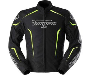 Furygan Yori Giacca tessile impermeabile per moto, nero/bianco/giallo neon, Taglia M