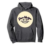 Fusa Come Te: Grafica Carina per Amanti dei Gatti Felpa con Cappuccio, Unisex per Adulti, Grigio Scuro, M