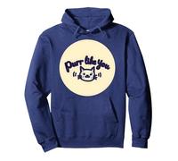 Fusa Come Te: Grafica Carina per Amanti dei Gatti Felpa con Cappuccio, Unisex per Adulti, Navy, M