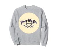 Fusa Come Te: Grafica Carina per Amanti dei Gatti Felpa, Unisex per Adulti, Grigio Melange, M