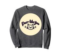 Fusa Come Te: Grafica Carina per Amanti dei Gatti Felpa, Unisex per Adulti, Grigio Scuro, M