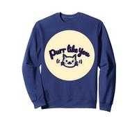 Fusa Come Te: Grafica Carina per Amanti dei Gatti Felpa, Unisex per Adulti, Navy, M