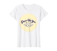 Fusa Come Te: Grafica Carina per Amanti dei Gatti Maglietta, Donna, Bianco, M