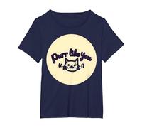 Fusa Come Te: Grafica Carina per Amanti dei Gatti Maglietta, Donna Plus-Size, Navy, 1X