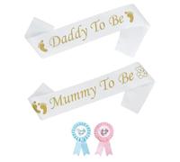 Fusciacca per baby shower Mummy to Be Sash per baby shower Mummy to Be Fusciacca per baby shower, set con una blu e una rosa, per feste di baby shower, festa di benvenuto