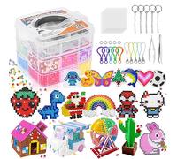 Fuse Beads Kit, 10000PC 5MM Melty Beads Set, Ferro Fusione Perline Craft Kit con Pannelli Forati, Carta da Stiro e Accessori per Catene, Arti e Mestieri Set per Bambini Ragazzi Ragazze
