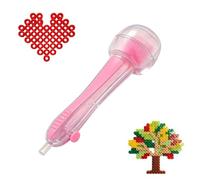 Fuse Beads Pen - Transparent Large Capacity Bead Dispenser Tool for DIY Craft Projects | Easy Load Beading Applicator with Keychain Making, Suitable for Kids Home School Holiday Indoor, 5.9 × 0.98inch