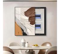 Fuse Box Cover Cabinet, Electrical Panel Cover, Hide Electrical Panel Decoration Wall Mounted, Various Styles Available, for Living Room Office(Black5,45 * 55cm/17.7 * 21.7in)