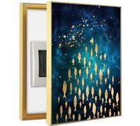 Fuse Box Cover, Electric Meter Box Decorative Painting Electrical Panel Cover Aluminum Frame Distribution Box Hide Circuit Breaker Panel Fuse Box Cover Cabinet(Size:50x60cm(H,50x70cm)