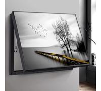 Fuse Box Cover, Electric Meter Box Decorative Painting Electrical Panel Cover with Hydraulic Rod Supports Electric Meter Counters Decoration Cover(Size:70x50cm,Color:E)(D,70x50cm)