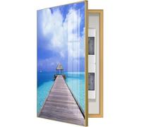 Fuse Box Cover, Fuse Box Cover Hide Electric Switch Box Electric Meter Box Decorative Painting Cover for Living Room, Dorm And Hotel(Size:60x120cm,Color:Gold Frame)(Gold Frame,50x70cm)