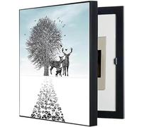 Fuse Box Cover, Meter Box Decorative Painting Wall Mounted Electrical Panel Cover Multifunctional Removable Electric Meter Cover Box Creative Switch Box(Size:35x45cm,Color:H)(B,40x50cm)